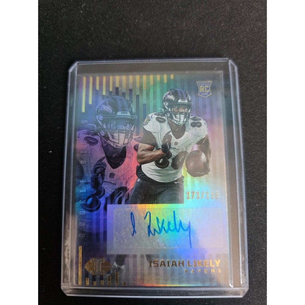 2022 Isaiah Likely Rookie Auto RC 171/199 Ravens/Giants Football Card